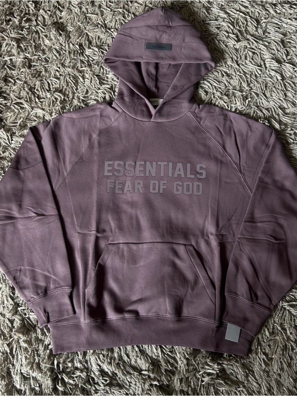 Essentials Fear Of God SS23 Plum Hoodie